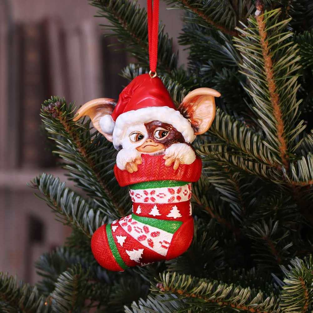 Nemesis Now Gremlins - Gizmo in Stocking Hanging Ornament Boule de Noël - Multicolore